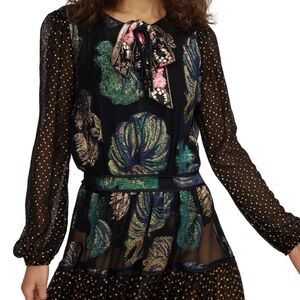 Cynthia Rowley Mixed Media Print Dress - Size 8